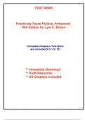 Test Bank for Practicing Texas Politics, Enhanced, 18th Edition by Brown (All Chapters included)