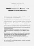 WHNP Board Review – Random. Exam Questions With Correct Answers