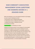 M100 COMMUNITY ASSOCIATION MANAGEMENT EXAM | QUESTIONS AND ANSWERS GRADED A+ | 2024/2025 GUIDE