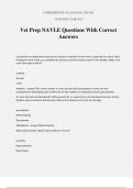 Vet Prep NAVLE Questions With Correct Answers