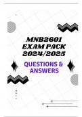 MNB2601 EXAM PACK 2025 (QUESTIONS & ANSWERS)