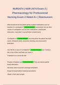 NUR2474 | NUR 2474 Exam 2 | Pharmacology for Professional Nursing Exam 2 Rated A+ | Rasmussen