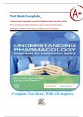 Test Bank Complete_ Understanding Pharmacology: Essentials for Medication Safety 3rd Edition, (2023) By M. Linda Workman & Linda A. LaCharity All Chapters 1-29| Nine Units| Questions with Answers & Explanation