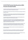 CCE CPCE Practice Test Questions With Answers Graded A 2024.