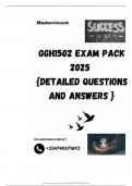 GGH1502 EXAM PACK 2025  {DETAILED QUESTIONS AND ANSWERS }