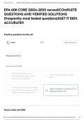 EPA 608 CORE |2024-2025 newest|COMPLETE QUESTIONS AND VERIFIED SOLUTIONS (frequently most tested questions)|GET IT 100% ACCURATE!!