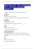 QMA PRACTICE TEST 2 EXAMINATION QUESTIONS WITH ALL CORRECT ANSWERS GRADED A+ 