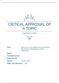 CAT: CRITICAL APPROSIAL OF A TOPIC Natrium- en vochtbeperking bij Hartfalen