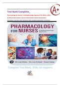 Test Bank Complete_ Adam's Pharmacology for Nurses: A Pathophysiologic Approach, 7th Edition, (2024) By Michael Adams, Norman Holland & Shanti Chang All Chapters 1-50| Nine Units| All Answers With Complete Explanations in all Choices