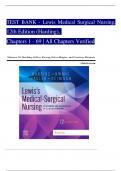 TEST BANK - Lewis Medical Surgical Nursing, 12th Edition (Harding),  Chapters 1 - 69 | All Chapters Verified