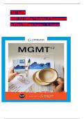 TEST BANK For MGMT 12th Edition, Principles of Management By Chuck Williams, Verified Chapters 1 - 18, Complete Newest Version