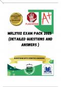 MRL3702 EXAM PACK 2025  {DETAILED QUESTIONS AND ANSWERS }