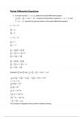 Partial Differential Equations Questions with Worked Solutions