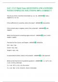 SAT / CLT Math Notes QUESTIONS AND ANSWERS WITH COMPLETE SOLUTIONS 100% CORRECT