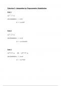 Calculus 2 - Integration by Trigonometric Substitution