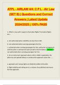 ATPL - AIRLAW 4/4: C P L - Air Law (SET B) | Questions and Correct Answers | Latest Update 2024/2025 | 100% PASS