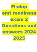 Fisdap emt readiness exam 2 Questions and answers 2024 2025