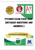 PYC4805 EXAM PACK 2025  {DETAILED QUESTIONS AND ANSWERS }