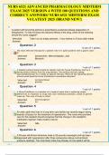 NURS 6521 ADVANCED PHARMACOLOGY MIDTERM  EXAM 2025 VERSION 4 WITH 100 QUESTIONS AND  CORRECT ANSWERS/ NURS 6521 MIDTERM EXAM  V4 LATEST 2025 (BRAND NEW!)