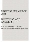 MNM3702 Exam pack 2024(Marketing Research)