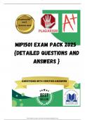 MIP1501 EXAM PACK 2025  {DETAILED QUESTIONS AND ANSWERS }