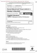 Pearson Edexcel GCSE 1ET0/02 Level 1/Level 2 GCSE (9‒1) In English Literature (1ET0) Paper 2: 19th-century Novel and Poetry since 1789 Merged Question Paper + Mark Scheme