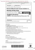 Pearson Edexcel GCSE 1ET0/02 Level 1/Level 2 GCSE (9‒1) In English Literature (1ET0) Paper 2: 19th-century Novel and Poetry since 1789 Merged Question Paper + Mark SchemePearson Edexcel GCSE 1ET0/02 Level 1/Level 2 GCSE (9‒1) In English Literature (1ET0) 