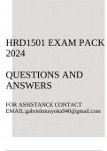 HRD1501 Exam pack 2024(Questions and answers)