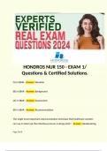 Hondros Nur 155 Exam 1/ Questions & Answers/ A+ Score Solution.   