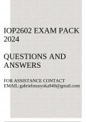 IOP2602 Exam pack 2024(Organisational Psychology)