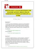 HESI PN EXIT V1 EXAM QUESTIONS AND ANSWERS NEWEST 2024/25 UPDATE VERIFIED BY EXPERTS ||COMPLETE A+ GUIDE