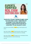 Hondros Nur 176 exam 1 (posttest thoughts. review more information on type 1. triglycerides and knowledge of insulin types, glucose levels, cholesterol, and general labs would help out substantially. This quiz was great for exam) 