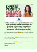 Hondros Nur 176 exam 1 (posttest thoughts. review more information on type 1. triglycerides and knowledge of insulin types, glucose levels, cholesterol, and general labs would help out substantially. This quiz was great for exam)  