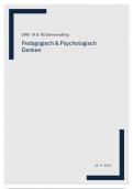 College aantekeningen + begrippen SWK 1A & B Sociaal Wetenschappelijk Kader 1: Pedagogisch en psychologisch denken (1000SWK119) 