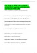 EMT FISDAP READINESS EXAM 4 QUESTIONS AND ANSWERS (2025) (VERIFIED ANSWERS)