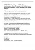 CHIMA NEC - Legal Aspects of HIM / Privacy, Confidentiality, Access and Release of PHI / Ethical Aspects of HIM and Professional Practice Questions With Complete Solutions