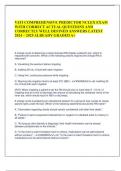 VATI COMPREHENSIVE PREDICTOR NCLEX EXAM WITH CORRECT ACTUAL QUESTIONS AND CORRECTLY WELL DEFINED ANSWERS LATEST 2024 – 2025 ALREADY GRADED A+ A charge nurse is observing a newly licensed RN irrigate a patient's ear, which is impacted with cerumen. 