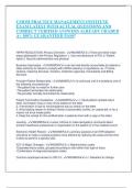 CMOM PRACTICE MANAGEMENT INSTITUTE EXAM LATEST WITH ACTUAL QUESTIONS AND CORRECT VERIFIED ANSWERS ALREADY GRADED A+ 100% GUARANTEED PASS! HIPPA REGULATION: Privacy Overview - ANSWER>>There are three major areas addressed in the Privacy Regulation: 1