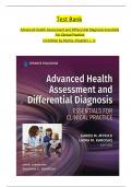 TEST BANK For Advanced Health Assessment and Differential Diagnosis Essentials for Clinical Practice 1st Edition Myrick, Verified Chapters 1 - 12, Complete Newest Version