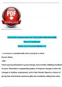 NR 548 Exam 4,5,6 Psychiatric Assessment for Psychiatric-Mental Health Nurse Practitioner Covered (Week 3-4) Questions and Verified Answers - Chamberlain