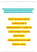 Test Bank for Nancy Caroline's Emergency Care in the Streets Essentials Package 9th Edition | All Chapters