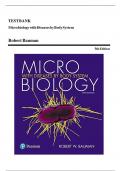 TEST BANK for Microbiology with Diseases by Body System 5th Edition by Bauman, ISBN: 9780134477206 All 26 Chapters Covered, Verified Latest Edition ;Complete Solution Guide.