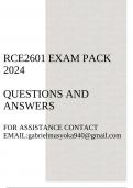 RCE2601 Exam pack 2024(Questions and answers)