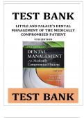 TEST BANK FOR Little and Falace's Dental Management of the Medically Compromised Patient 9th Edition by James W. Little, Craig Miller & Nelson L. Rhodus , ISBN: 9780323443555 |All Chapters Covered & Verified| Guide A+