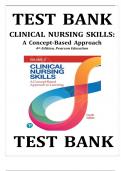 TEST BANK FOR Clinical Nursing Skills: A Concept-Based Approach 4th Edition Volume III by Pearson Education, Verified Chapters 1 - 16, Complete Newest Version |ISBN: 9780136909507| Guide A+