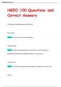 HGEO 100 Questions and Correct Answers