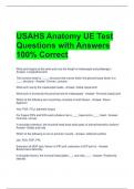  USAHS Anatomy UE Test Questions with Answers 100% Correct 