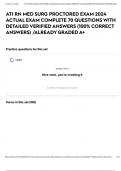 ATI RN MED SURG PROCTORED EXAM 2024 ACTUAL EXAM COMPLETE 70 QUESTIONS WITH DETAILED VERIFIED ANSWERS (100% CORRECT ANSWERS) /ALREADY GRADED A+