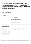 ATI RN MED SURG PROCTORED 2023 EXAM COMPLETE 70 QUESTIONS WITH DETAILED VERIFIED ANSWERS (100% CORRECT ANSWERS) /ALREADY GRADED A+