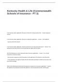 Kentucky Health & Life Exam Questions and Answers (Commonwealth Schools of Insurance - PT 3)